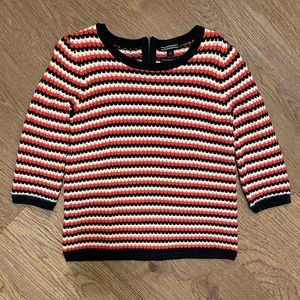 Tommy Hilfiger Mercerized Cotton Striped Sweater